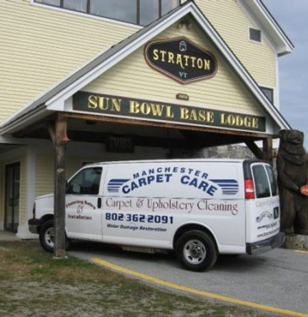 Manchester Carpet Care service van at Sun Bowl Base Lodge
